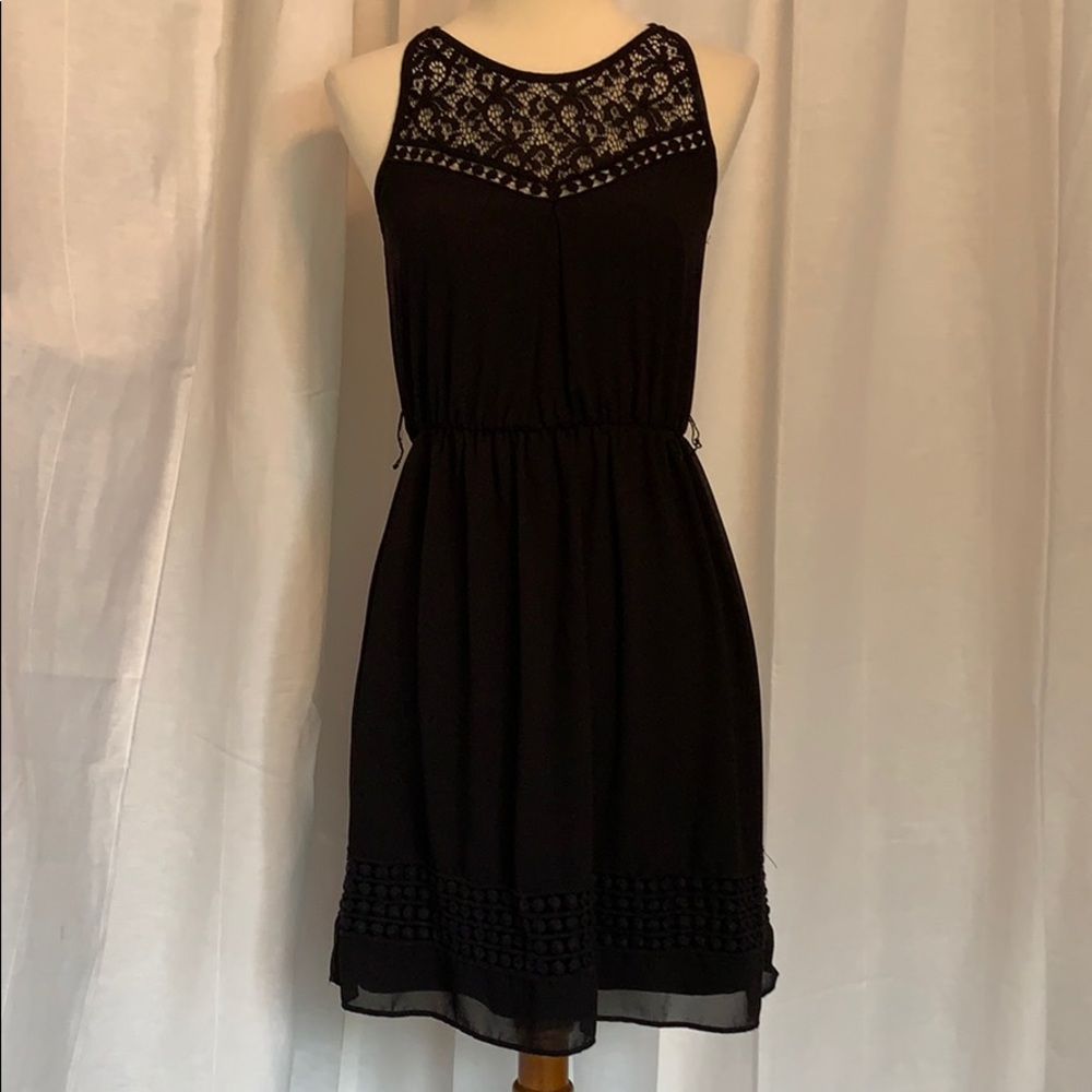 IZ black dress with lace detail